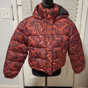 Forever 21 Red and Black Puffer Jacket